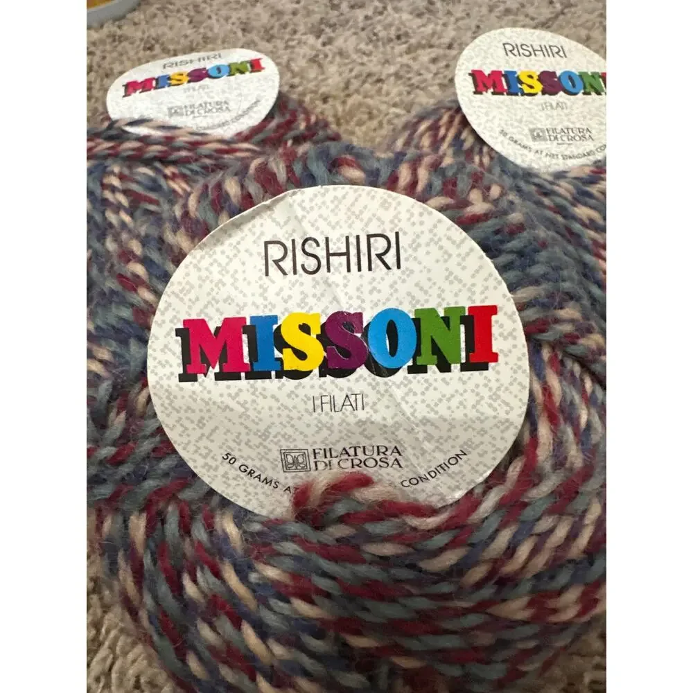 Missoni Rishiri yarn by Filatura Di Crosa 100% wool Lot of 3 New